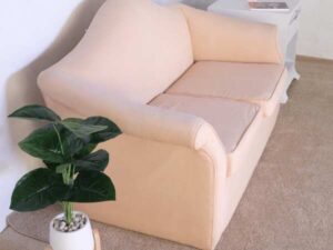 2 seater fabric sofa, light pink_R6UF6PGK35_65UGH3HJ6U
