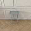 Folding table, multi-purpose table, plastic tray, steel legs