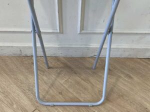 Folding table, multi-purpose table, plastic tray, steel legs