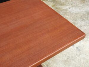 Bar table, cafe table, dining table, simple design Modern style, wooden table top, steel legs, rectangular shape, fabric surface._6OLK5BEYA5
