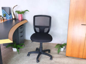 office chair Black mesh back fabric cushioned chair_6UCWTSMM86