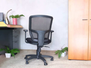 office chair Black mesh back fabric cushioned chair_6UCWTSMM86