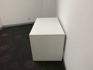 White wooden desk
