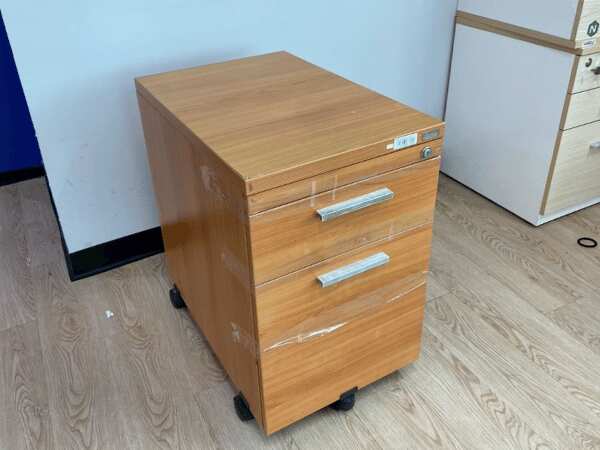 Mobile cabinet with 2 drawers, brown, Practika brand