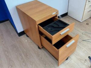 Mobile cabinet with 2 drawers, brown, Practika brand