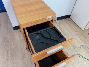 Mobile cabinet with 2 drawers, brown, Practika brand