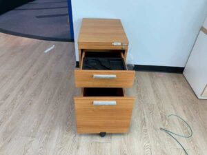 Mobile cabinet with 2 drawers, brown, Practika brand