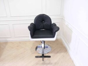 beauty salon chairs Makeup shop chair, leather seat, steel frame, white-black, new item._7AT5I2VWVN