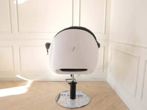 beauty salon chairs Makeup shop chair, leather seat, steel frame, white-black, new item._7AT5I2VWVN