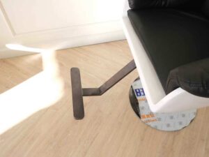 beauty salon chairs Makeup shop chair, leather seat, steel frame, white-black, new item._7AT5I2VWVN