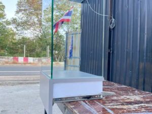 Glass display case, 49 cm wide