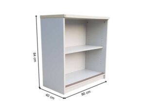 2-Compartment Shelf, Gray Wooden Frame, TAIYO Brand