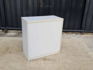 2-Compartment Shelf, Gray Wooden Frame, TAIYO Brand