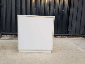 2-Compartment Shelf, Gray Wooden Frame, TAIYO Brand
