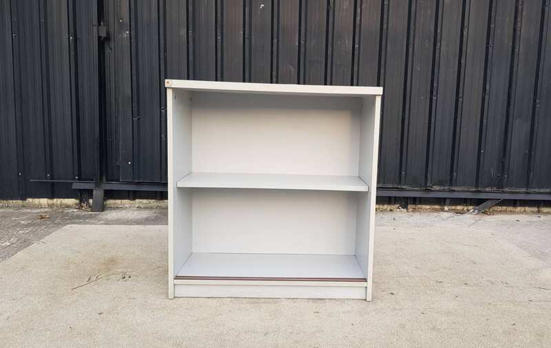 2-Compartment Shelf, Gray Wooden Frame, TAIYO Brand