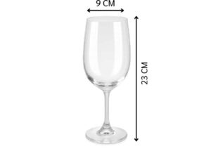 Clear wine glass with a long stem, IKEA brand, Storsint model.