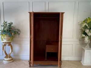 Vintage Style Teak Wood Wardrobe with 2 Doors