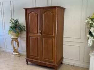Vintage Style Teak Wood Wardrobe with 2 Doors