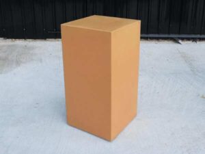 Wooden cabinet, 1 door, orange color (tall), wooden document cabinet with wheels_7U24C2U5E2
