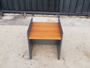 Side table, dark gray MDF frame