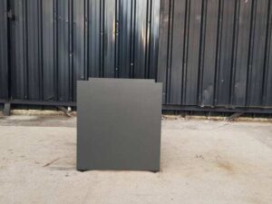Side table, dark gray MDF frame