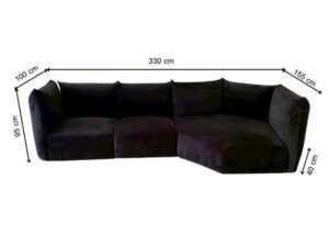 3-Seater Sofa with Fabric Cushions, Gray, Italian Style, Standard Brand_7Z63IA0EL8