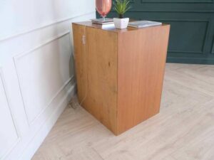Teak wood frame cabinet, 1 drawer, 2 shelves, hotel furniture_83FBNKMOBU