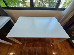IKEA VIHALS Dining Table, White Steel Legs (5)