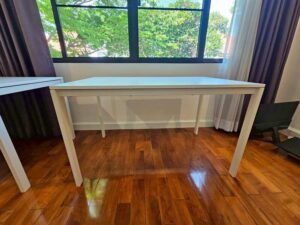 IKEA VIHALS Dining Table, White Steel Legs (5)