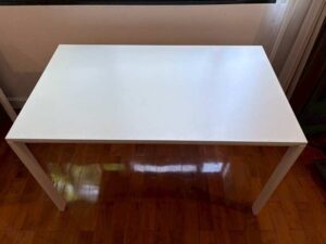 IKEA VIHALS Dining Table, White Steel Legs (5)