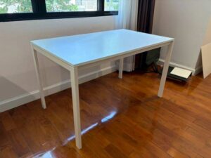 IKEA VIHALS Dining Table, White Steel Legs (5)