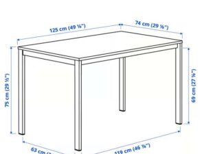 IKEA VIHALS Dining Table, White Steel Legs (5)