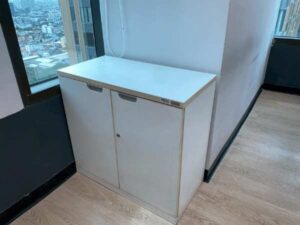 2-door document cabinet, wooden frame, gray, Practika brand