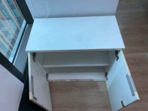 2-door document cabinet, wooden frame, gray, Practika brand