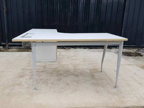 L-shaped corner desk with document cabinet 170 cm