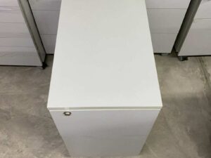 Mobile cabinet with 2 drawers and wheels, gray.