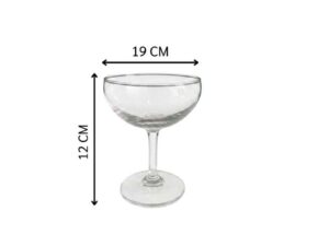 Wide-shaped champagne glass, IKEA Storhet model.