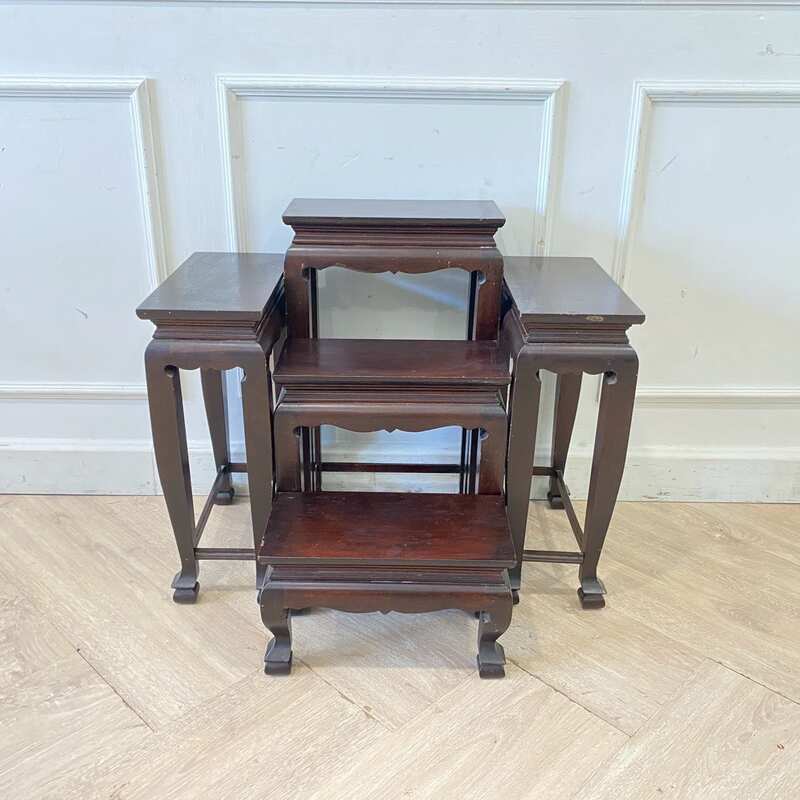 Set of 5 Dark Brown Altar Tables