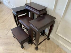 Set of 5 Dark Brown Altar Tables