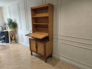 Modern Wooden Storage Cabinet with 2 Closed Compartments and 2 Open Shelves
