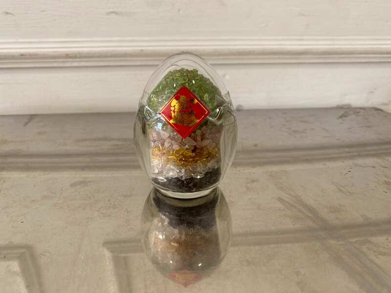 Five Elements Crystal Egg for Feng Shui Enhancement