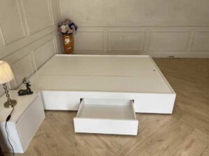 5-foot bed, 1 drawer, gray, minimalist style_9BVCTWQ31H