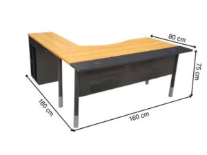Corner desk L 1 drawer 160 cm