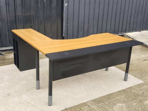Corner desk L 1 drawer 160 cm