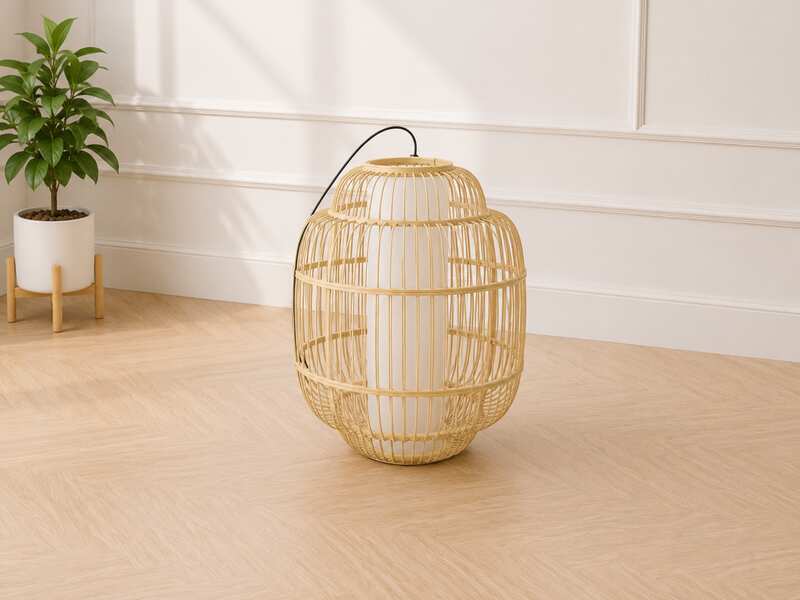 Modern style round bamboo lamp_9W3UZROKG4