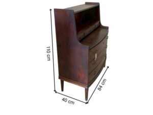 Vintage style 6-drawer wooden cabinet