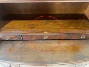 Vintage style 6-drawer wooden cabinet