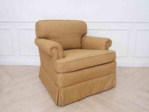 Chair With Armrests, Wooden Frame, Fabric Seat, and Spring Base. No.A 03_A0N75CEDV3