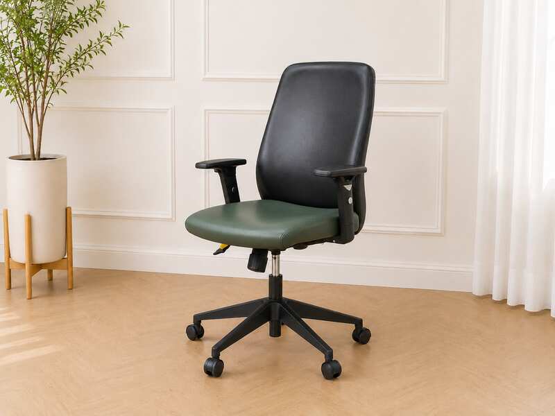 Office chair, leather seat, with arms, Logica work chair_N1I1K49Y1U_JHG6HBSSCW_E0V2NM9GD2_A4JRXS1QQX