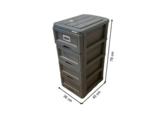 4-drawer cabinet, gray